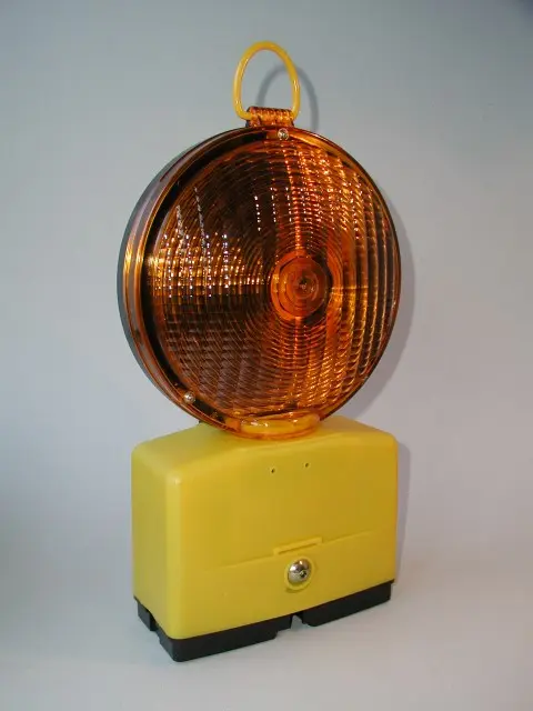 Baustellenleuchte gelb mit EBA-Zulassung für Lf-Signal