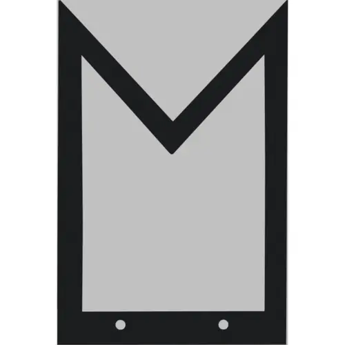 RO 4, Fahnenschild, beidseitig beschriftet