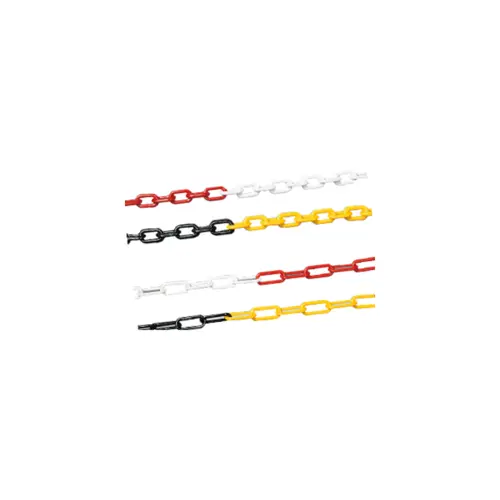 [50083] Kunststoff-Gliederkette rot/weiß 6 mm, Länge 50 m