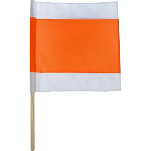 [50010] Warnflagge weiß / orange / weiß